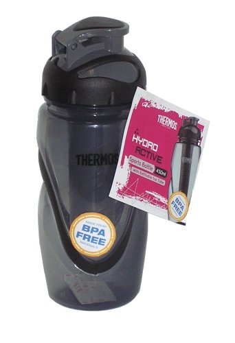 Thermos Hydro Active Sports Bottle, 450ml, Charcoal