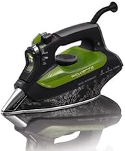 Rowenta DW6080 Eco-Intelligence Auto Shut Off Steam Iron with 3D 400-Hole Stainless Steel Soleplate, 1700-Watt, Black
