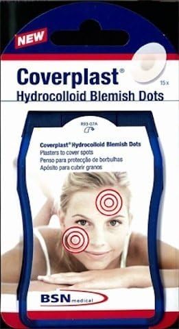 Coverplast Hydrocolloid blemish dots (15 dots patch) , acne and blemish cover concealer , able to use under make up by Coverplast