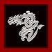 【トライバルシリーズ】 金蒔絵シール◇龍・ドラゴンII◆デコ電シール