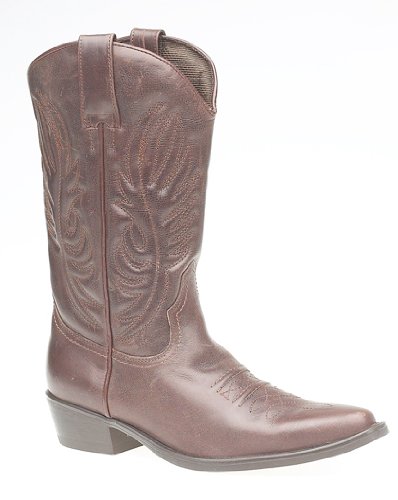 Men’s KANSAS Western Cowboy Boots Brown size 10