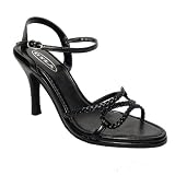 Braided Straps Open Toe Evening Heel Sandals Black 7-10