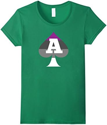 Women's Asexual Pride Asexual Ace Of Spades A Is For Asexual T Shirt Small Kelly Green