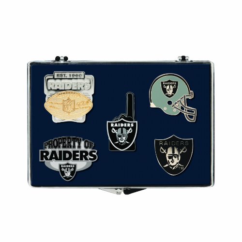 NFL Oakland Raiders 5-Pin Collector Set