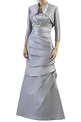 Modest Pleated Sheath Natural   Waistline Taffeta  Dress