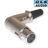 4 XLR FEMALE Right Angle Cable Plugs GLS Audio