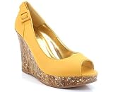 PEEP TOE BUCKLE WEDGE