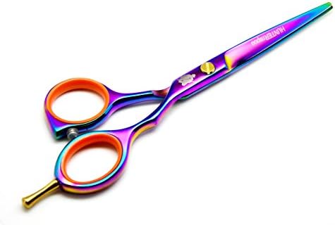 HUNTERrapoo HT9116 5.5" Multi Colored Barber Hair Cutting Scissors Set For Hairdressing Salons,Razor Scissors & Thinning Shears