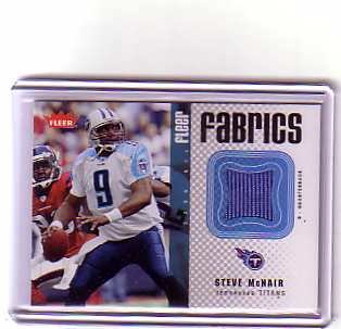 2006 Fleer Fabrics - Steve McNair Game Used Jersey Card (Tennessee Titans)