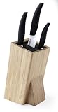 eKitch Universal Knife Block - great for steel and ceramic knives. Comes with free bamboo cutting board