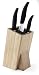 eKitch Universal Knife Block - great for steel and ceramic knives with free bamboo cutting board