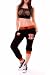 Sexy Damen Hose Sporthose Fitnesshose Jogginghose Sweathose Sweatpants Collage Baseball Style , Größe:S;Farbe:Kobaltblau
