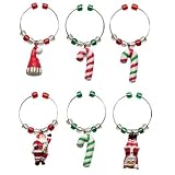 Boston Warehouse Candy Claus Wine Charm, Set of 6