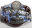 Tennessee 3-D  Enamel Pewter Belt Buckle