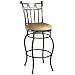 Hillsdale Camelot II 26-Inch Swivel Counter Stool, Black Gold Finish with Neutral Fabric