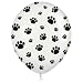Paw Prints 11 Latex Balloons White 50 per package