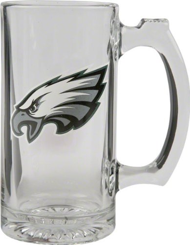 Philadelphia Eagles Beer Mug: 3D Logo Glass Tankard