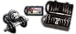 Cap Barbell 40lb. Black Cast Set with Dumbbell Handles in Plastic Case
