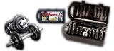 Cap Barbell 40lb. Black Cast Set with Dumbbell Handles in Plastic Case