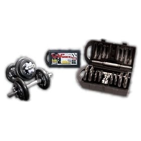 40 Lb Adjustable Black Dumbbell Set w/ Case