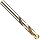 Dormer A022 High-Speed Steel Stub Drill Bit, Bright Finish with TiN-Coated Tip, Round Shank, Spiral Flute, 135 Degree Point Angle