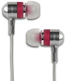 Coby CVEM76RED High-Performance Isolation Stereo Earphones (Red)