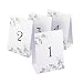 Hortense B. Hewitt Wedding Accessories Tent Style Table Numbers 1 Through 40, Black Ink on White with Gray Flourish