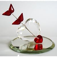 Crystal Heart with Arrow Made with Swarovski Crystal
