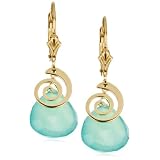 Eva Hanusova Swirl Ocean Chalcedony 14k Gold F