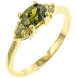 Isady - Maelis Gold Olive - Bague femme - Anneau Plaqu� Or jaune 585/1000 - Oxyde de zirconium vert - T 55