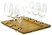 Mango Leaf 16008 Bamboo Appetizer Tray with 6 Stem Holder