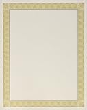 Geographics Parchment Paper Certificates, 8.5 x 11 Inches, Natural Diplomat Border, 50 per Pack (21015)