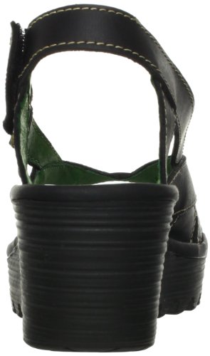 Fly London Yisa Womens Velcro Fastening Sandals Black Patent 4 / 37