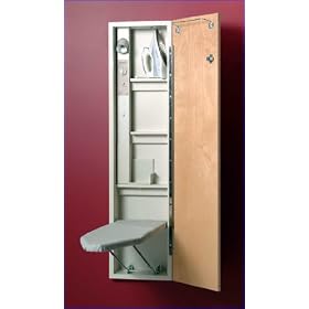 Iron A Way Wall mounted built in ironing board center with spotlight and 3 ironing board Iron-A-Way Wall-mounted built-in ironing board center with spotlight and 3' ironing board