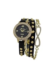 Infinity Wrap Watch in Black