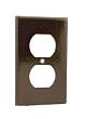 Leviton 85003 1-Gang Duplex Device Receptacle Wallplate, Standard Size, Thermoset, Device Mount,