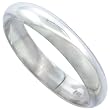 Sterling Silver 4 mm ( 3/16 in. ) Wedding Band / Thumb Ring