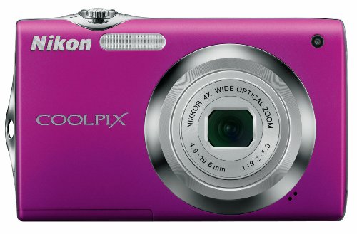 Nikon Coolpix S3000 Digitalkamera (12,0 Megapixel, 4-fach Weitwinkelzoom, 6,7cm (2,7-Zoll) Display) magenta