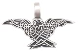 Celtic Knot Pattern Noble Bird Pewter Pendant Necklace