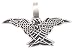 Celtic Knot Pattern Noble Bird Pewter Pendant Necklace