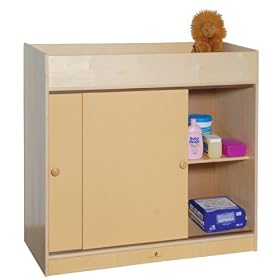 Changing Table with Sliding Doors