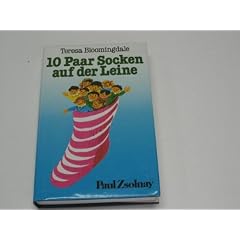 Zehn Paar Socken auf der Leine