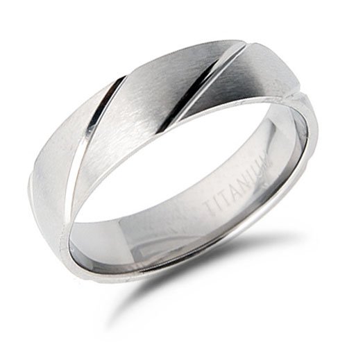 Men’s Titanium Wedding Ring Band, 9.5