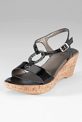 Leather Open Toe High Heel Diamant&eacute; Sandals