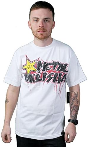 Metal Mulisha Rockstar-Molten White T-Shirt Size: 2XL