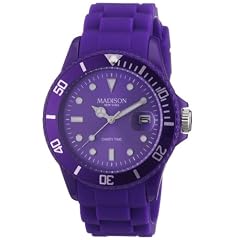 Madison New York Unisex-Armbanduhr Candy Time Analog Silikon lila U4167-01/2