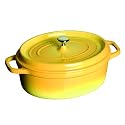 Staub 4.5 Quart Oval Cocotte, Lemon