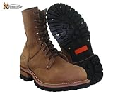 Women's Xelement Brown Lace Up Motorcycle Boots - Size : 9 1/2