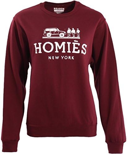 Reason Women's Homies New York Crew Neck Sweatshirt Xs (UK 8) Burgundy