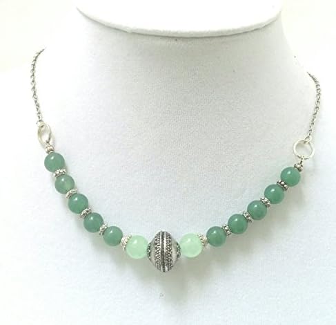 Shades of Jade Necklace Green Jewelry Trendy Accessories Lucky Healing Stones